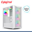 CASE CYBERTEL ELEMENT+ CBX5011R ARGB WHITE SIN FUENTE VIDRIO TEMPLADO USB 3.0/USB 1.0