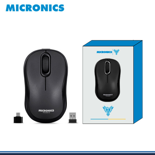 MOUSE MICRONICS TRAZZO BLACK MIC M700-3M RECARGABLE CONEXIÓN WIRELESS & BLUETOOTH