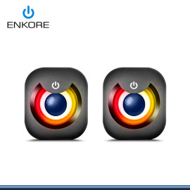 PARLANTE ENKORE BRAIN ENS 301 RGB SOUND 2.0 CONEXION USB & JACK 3.5MM