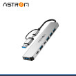 HUB USB ASTROM AST MH2371 4 PUERTOS USB 2.0 /1 PUERTO USB 3.0/2 PUERTOS USB-C