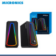 PARLANTE MICRONICS LEGEND MIC S308 BLACK RGB CONEXIÓN USB & JACK 3.5MM