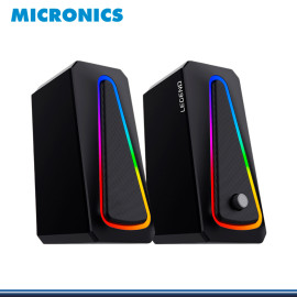 PARLANTE MICRONICS LEGEND MIC S308 BLACK RGB CONEXIÓN USB & JACK 3.5MM