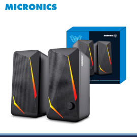 PARLANTE MICRONICS CHALLENGER MIC S313 BLACK RGB CONEXIÓN USB & JACK 3.5MM