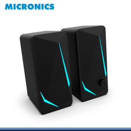 PARLANTE MICRONICS CHALLENGER MIC S313 BLACK RGB CONEXIÓN USB & JACK 3.5MM