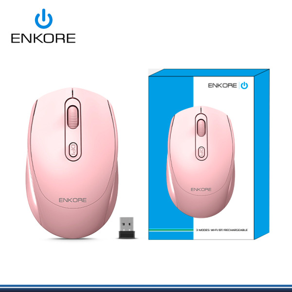 MOUSE ENKORE XCARET 3 ENK M208-3 PINK CONEXIÓN WIRELESS/BLUETOOTH/RECARGABLE
