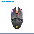 MOUSE MICRONICS RANGER RX MIC M822RX BLACK ILUMINACION LED 07 COLORES CONEXIÓN WIRELESS & RECARGABLE GRUPO C&C