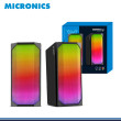 PARLANTE MICRONICS LUXOR XP MIC S305XP BLACK RGB CONEXIÓN USB & JACK 3.5MM GRUPO C&C