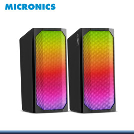 PARLANTE MICRONICS LUXOR XP MIC S305XP BLACK RGB CONEXIÓN USB & JACK 3.5MM GRUPO C&C