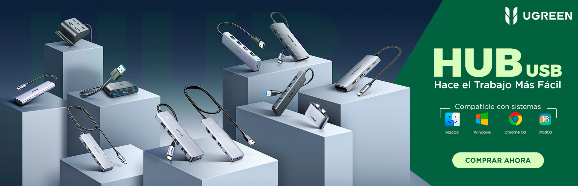 HUB USB UGREEN GRUPO C&C