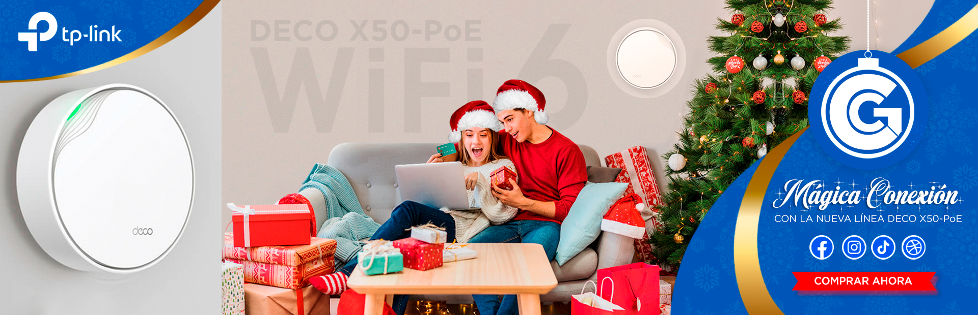 DECO X50-POE TP-LINK SISTEMA WI-FI 6 MESH AX3000 DUAL BAND (2 PACK)  GRUPO CYC